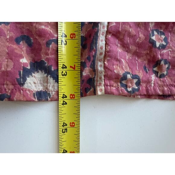 Emerson Fry Francina Caftan Rose Lurex One Size Vacation Resort Wear Boho - Picture 7 of 10